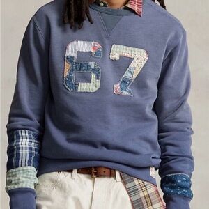 Polo Ralph Lauren Vintage Patchwork Fleece Sweatshirt NWT